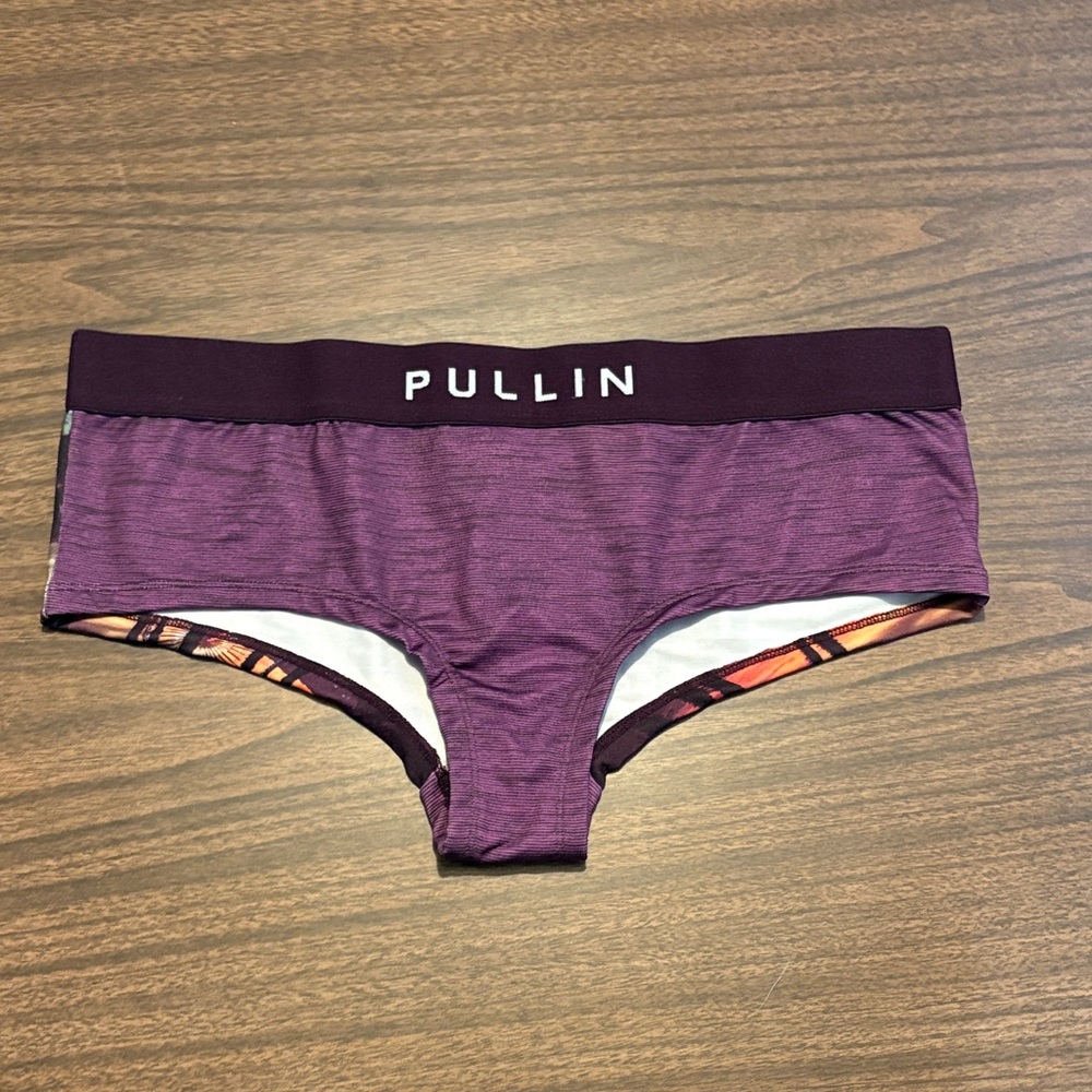 NEW Pullin Underwear Large Boy Short Purple Heather Zoe Monica NWT